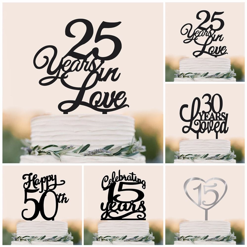 Wood Number Styling 15th 25th 30th 50th Birthday Cake Topper Party