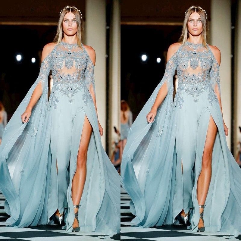 evening gown with pants