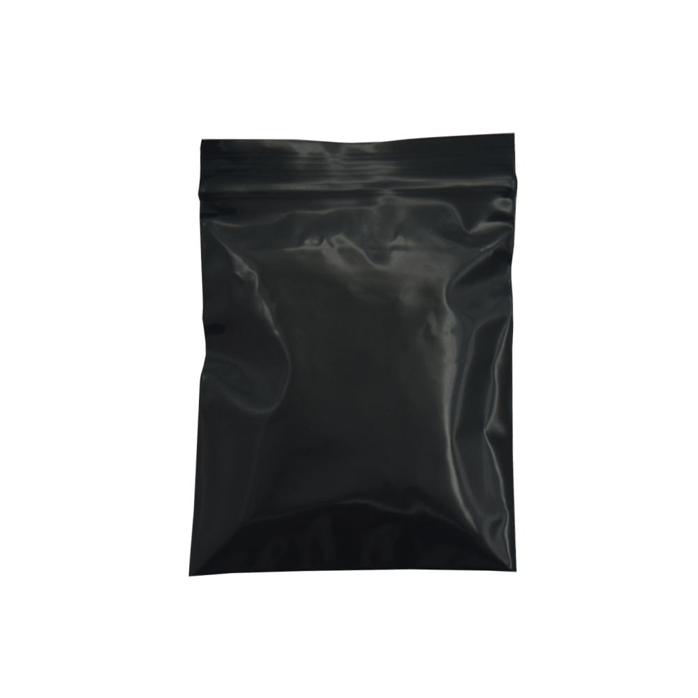 2021 Small Black Opaque Zip Lock Resealable Zipper Plastic Bag Grip