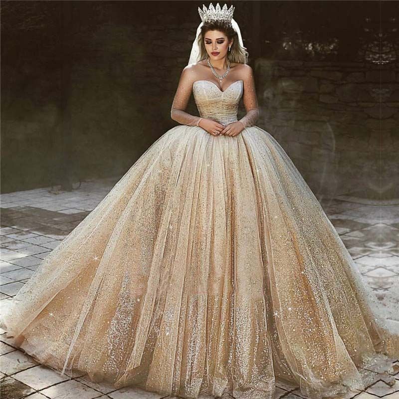 silver wedding dresses 2018