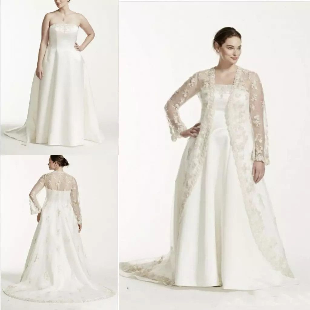 two piece wedding dress plus size