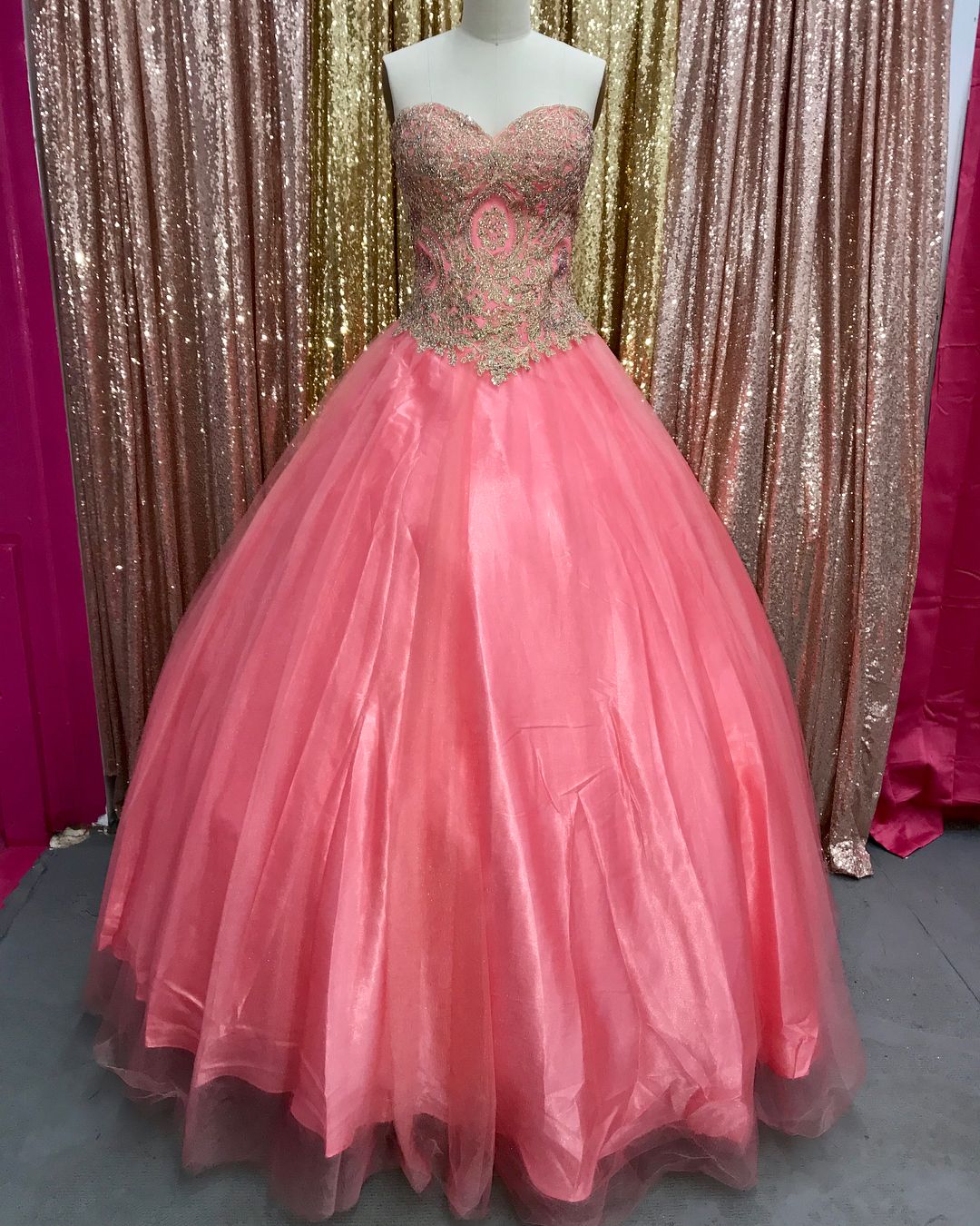 melon quinceanera dresses