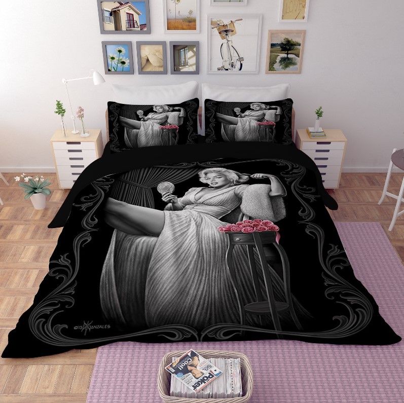 Printed Bedding Set Marilyn Monroe Duvet Cover Set 3d Reactive Bed