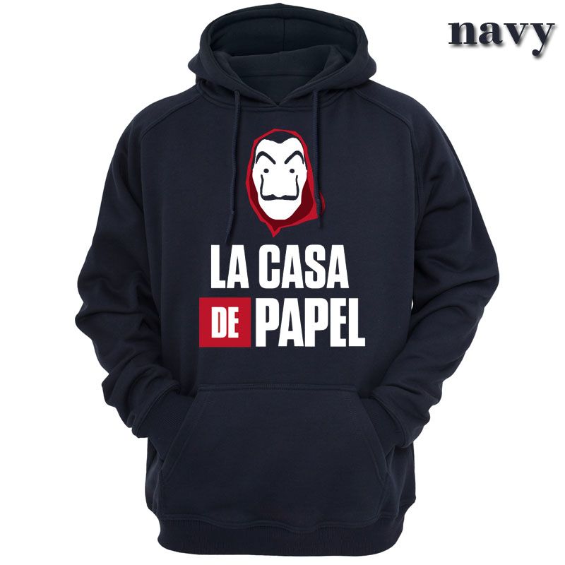 La Casa de Papel Sudaderas con Capucha de Manga Larga Casual Hombre Moda Suéter 3D Impresión Digital Cosplay Traje Chaqueta Abrigo Sudaderas Unisex Disfraz de Halloween XS-XXXL