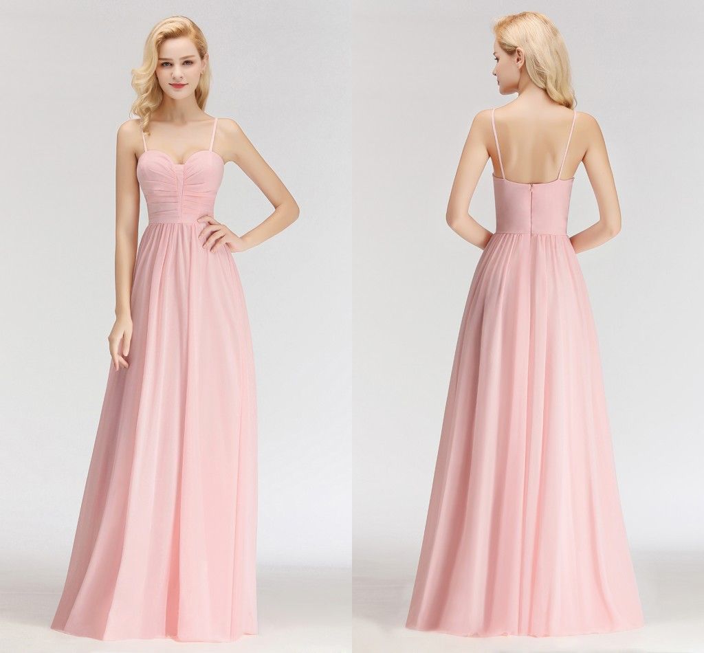 candy pink bridesmaid dresses