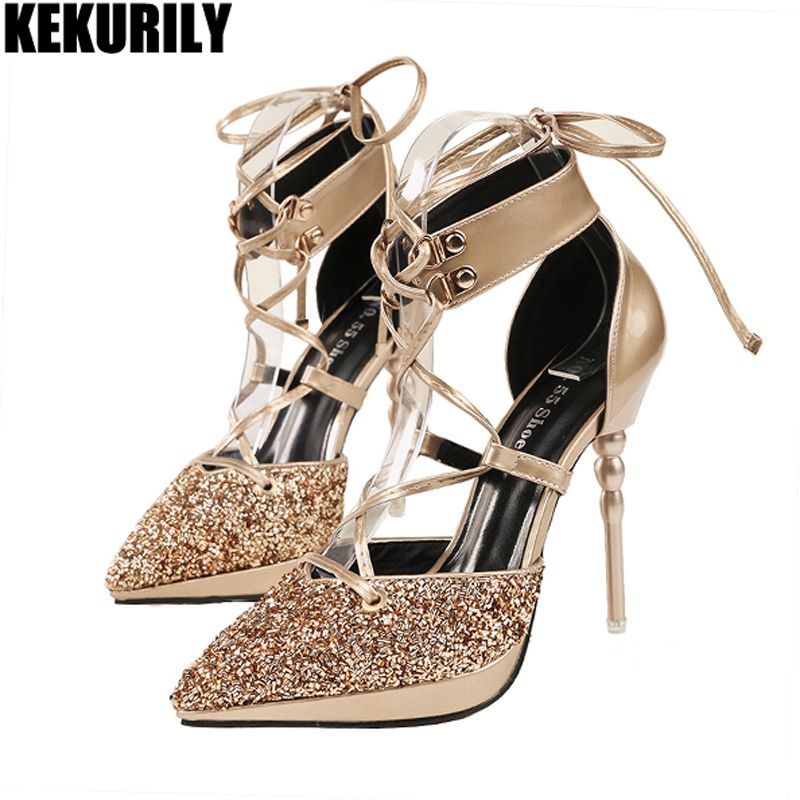 silver lace up pumps