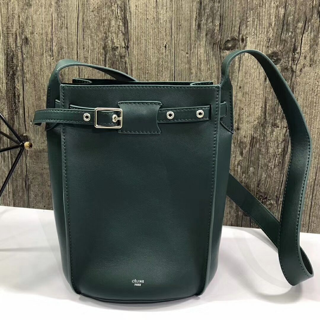 dark green bucket bolsa