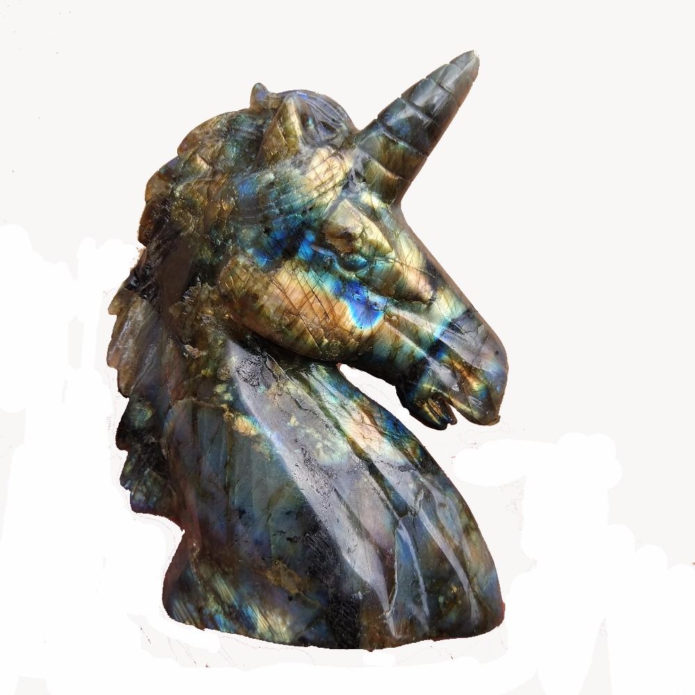 100 Natural Labradorite Quartz Gemstone Healing Hand Carved