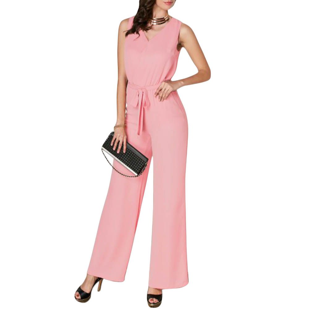 Acquistare Elegante Pagliaccetti Da Festa Donna Tuta Estiva Senza Maniche Tute  Larghe Senza Schienale Pantaloni Lunghi Da Ufficio Tute Da Ufficio Taglie  Forti Economico | Consegna Veloce E Qualità | It.Dhgate