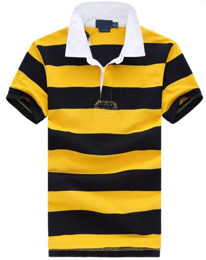 black polo shirt with yellow horse