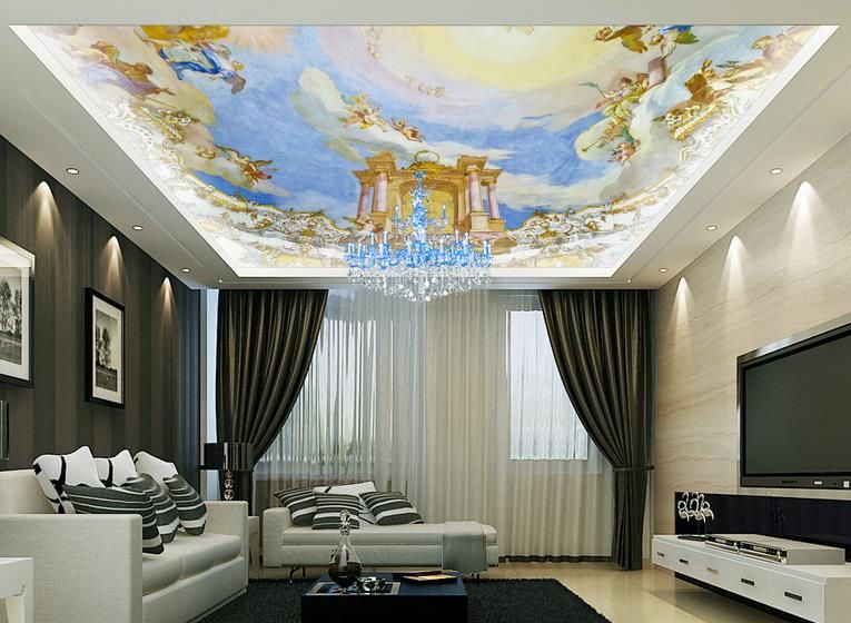 3d Wallpaper Living Room Heaven S Gate Zenith Murals 3d Wallpaper For Ceiling Football Wallpapers Free 3d Desktop Wallpaper From Wallpaper2017