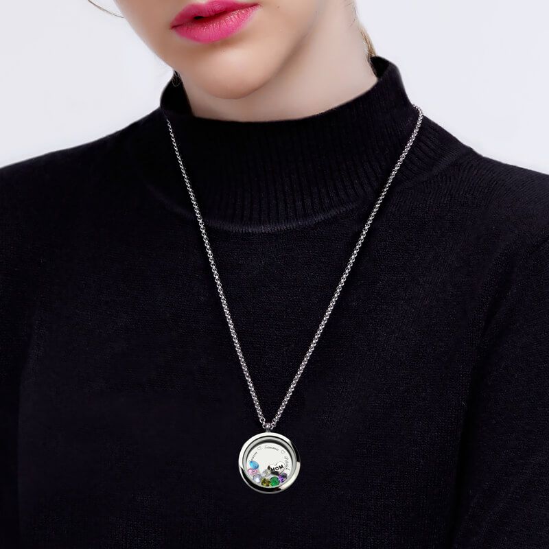 Poli Avion Charme Air Ligne Vacances Pendentif en Acier Inoxydable Chaîne Collier