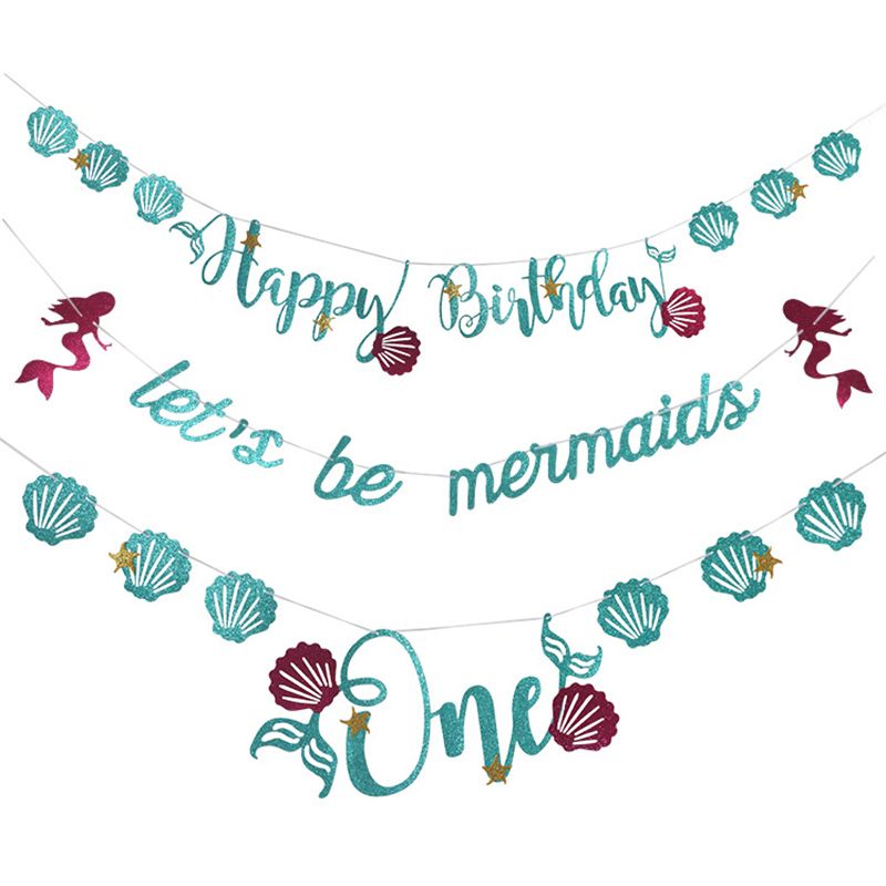 blue paper garland