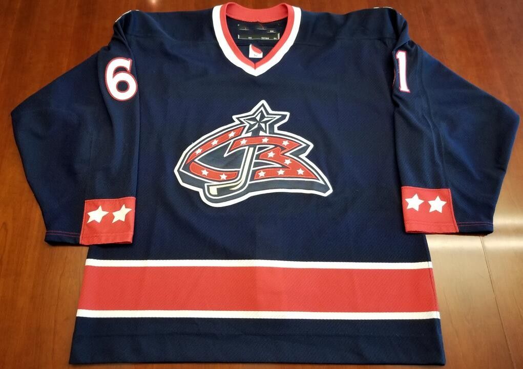 vintage blue jackets jersey