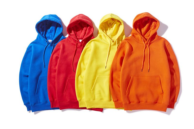 different color hoodies