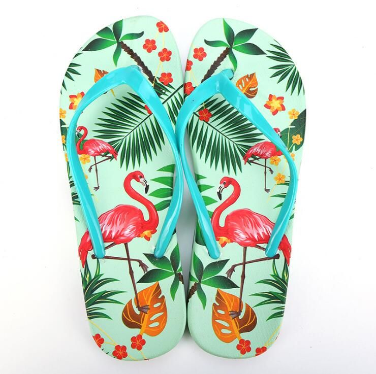 girls flamingo flip flops