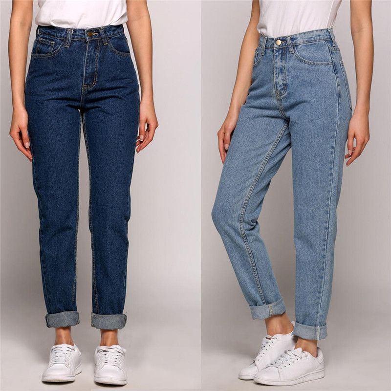 Compre Jeans De Las Mujeres Sólido Vintage De Cintura Alta Lavado Harén  Hasta El Tobillo Pantalones De Mezclilla Flaco Pantalones Elásticos Nueva  Plus Size JC067 A 35,27 € Del Wuhanyujinzhe | Es.Dhgate.Com