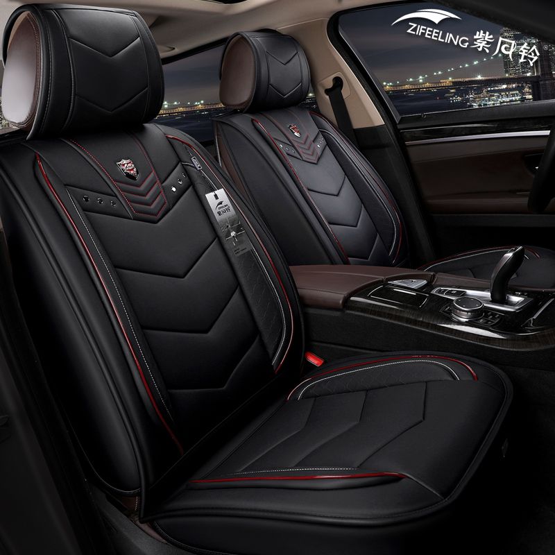 One set of Full Car Seat Cover Fit Interior Accessories Car Styling Gray E1