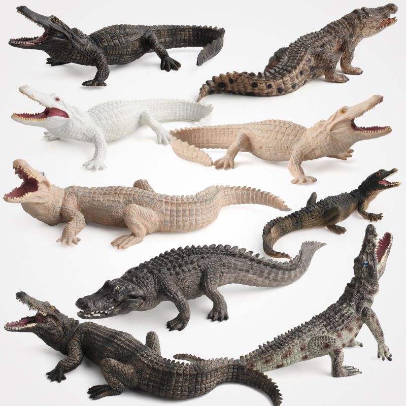 Vivid Plastic Wildlife Animal Figure Toy Large 45cm Fake Crocodile Model 