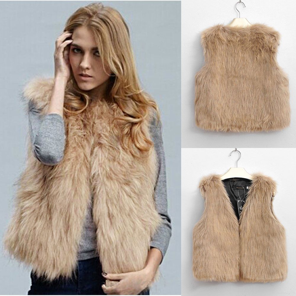 Vetement abrigo de piel sintética para mujer, Chaleco corto de piel  sintética para mujer, chalecos peludos de talla grande, chaleco de piel  falsa AW180 2021|Piel sintética| - AliExpress