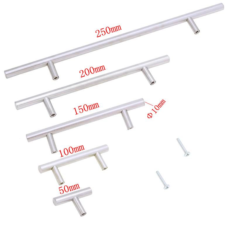 2020 50 250mm Stainless Steel Cabinet Pulls Knob T Bar Door