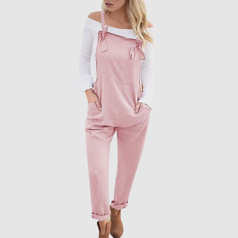 casual pink jumpsuit