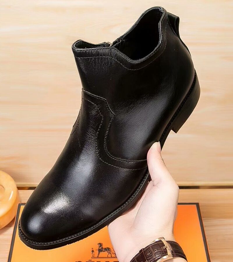 suit with dress boots