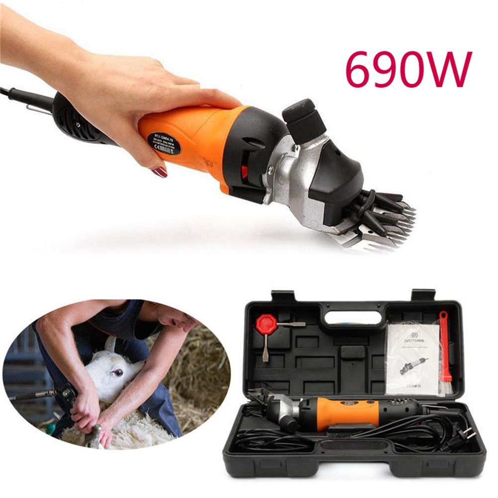 690W Electric Farm Machine Supplies Sheep Goat Shears Animal Shearing Clipper
