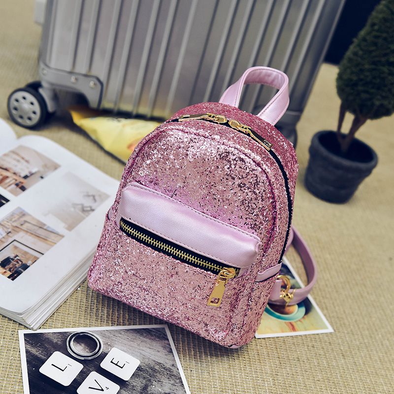 NUEVA Moda Mujeres Mochilas Brillantes Lentejuelas de Mini Bolso Pequeño Para Adolescentes Niñas Mochilas