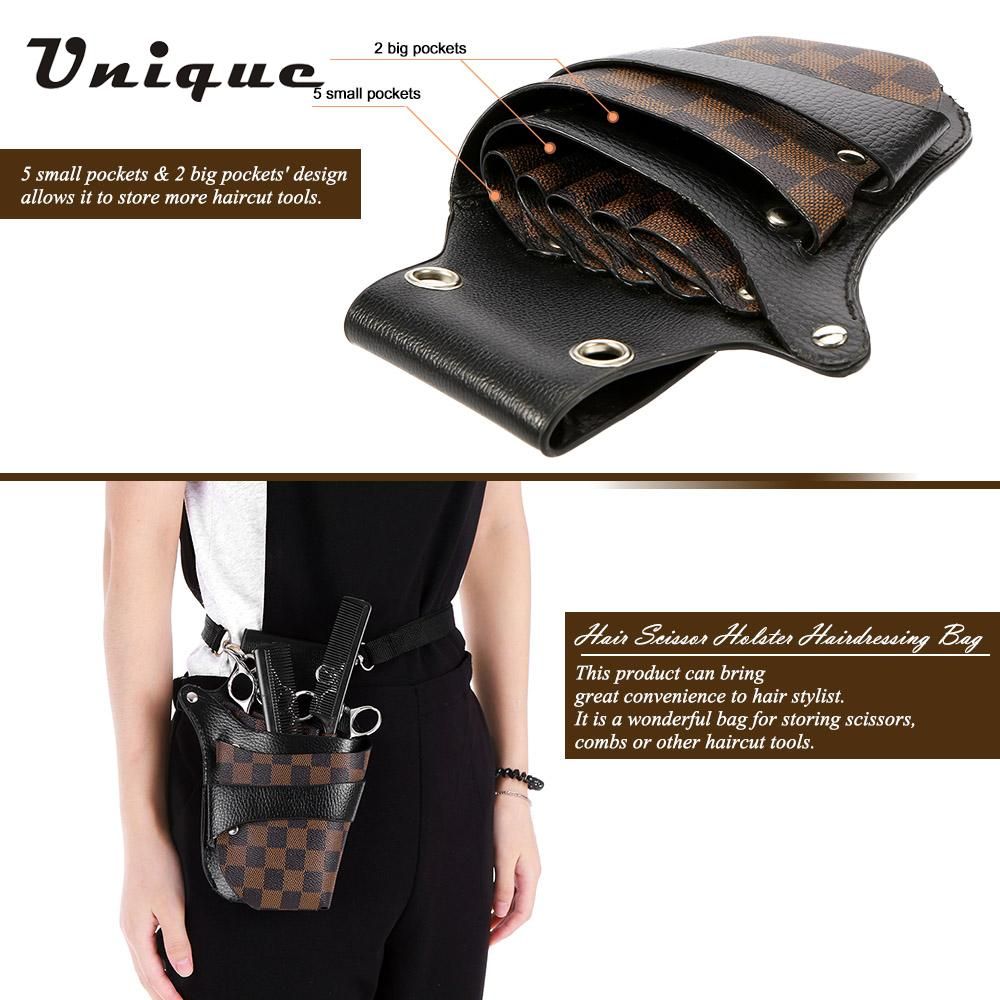 Pu Leather Hair Scissor Holster Hairdressing Bag Pouch Holder For