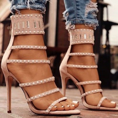 Black Apricot Round Toe Stiletto Cut Out Rhinestone Fashion High Heeled Sandals Pearl Shoes Hollow Out Stripe Platform Heels Black Sandals From Black Apricot Round Toe Stiletto Cut Out Rhinestone Fashion High Heeled Sandals Pearl Shoes Hollow Out Stripe Platform Heels Black Sandals From