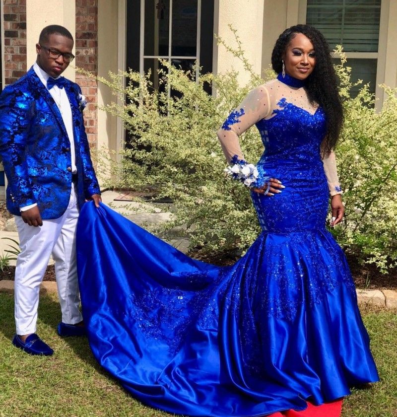 royal blue evening gown plus size