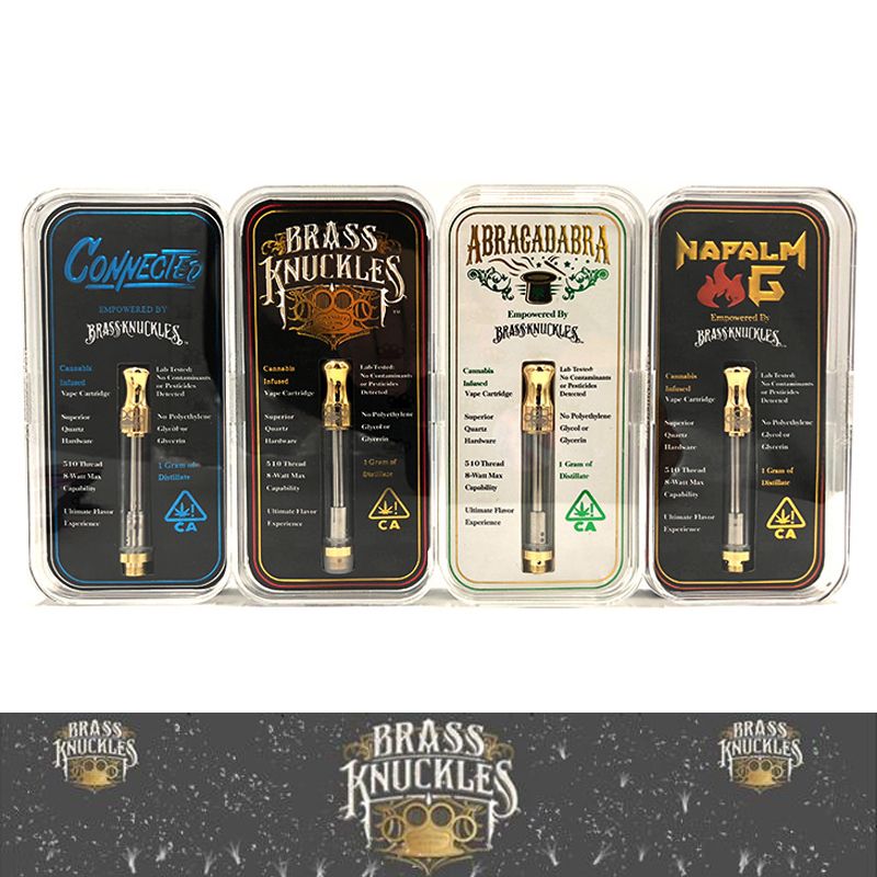 Brass Knuckles Cartridge Gold Pyrex Glass Tank 0.5ml 1.0ml CE3