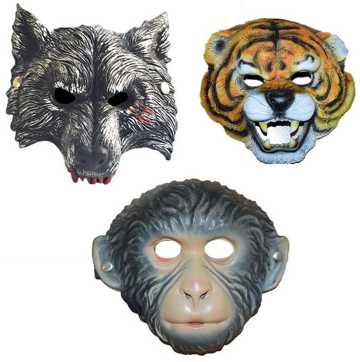 Party Mask EVA Cartoon Animal Tiger Wolf Monkey Masks Xmas Halloween Fun Adults Children's Fancy Dress Accessory Full Face Mask Party Mask EVA Cartoon Animal Tiger Wolf Monkey Masks Xmas Halloween Fun Adults Children's Fancy Dress Accessory Full Face Mask