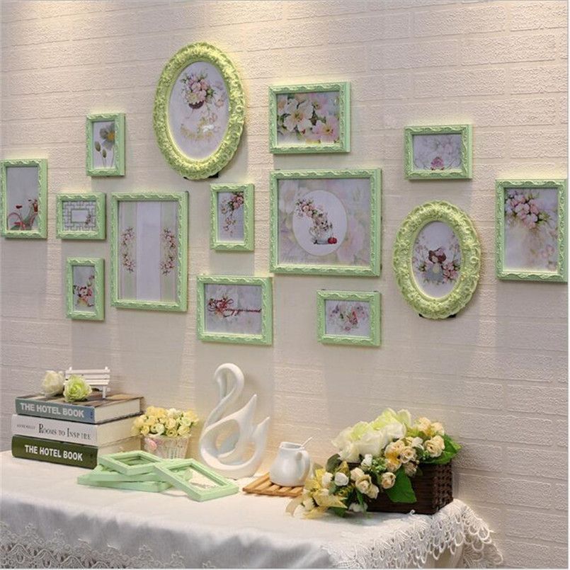 2020 Wood Frame Set Classic Oval Photo Frame Wall Decoration