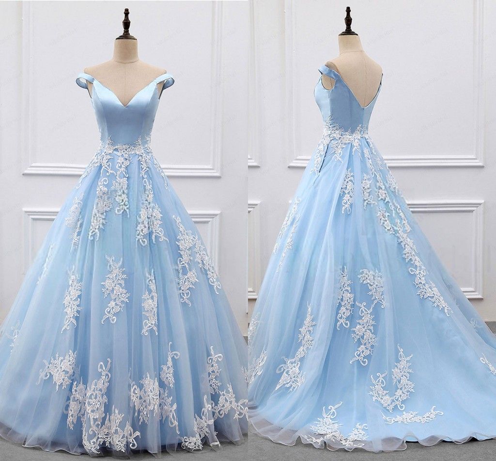 Elegant baby blue dress Clearance