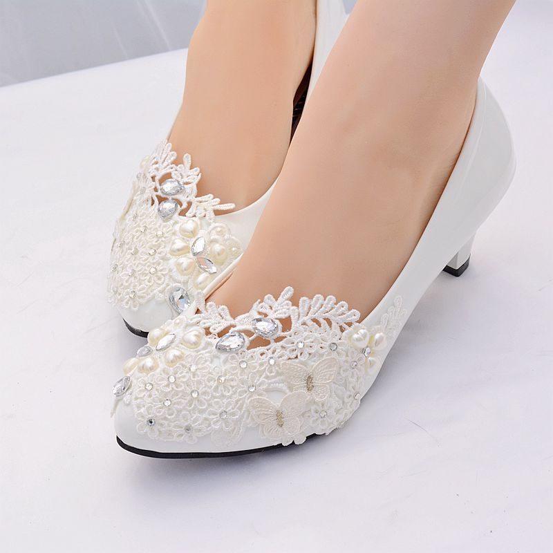 Platform Bridal Shoe Ladies Pumps Heels 