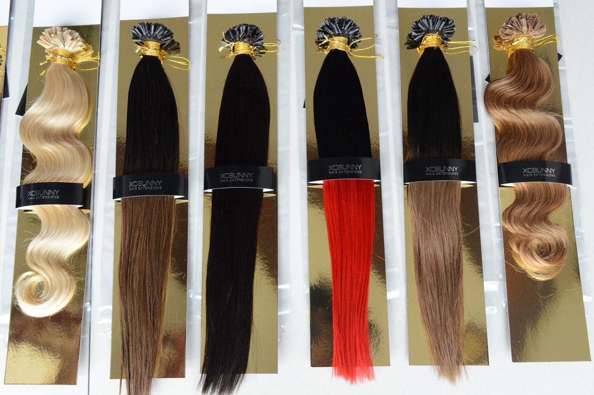 Xcsunny Ombre Nail Hair Extensions Straight Brazilian Virgin Human