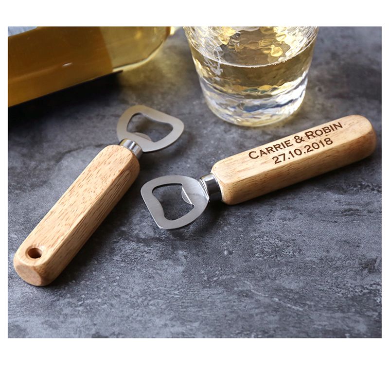 Personalized Wedding Favor Wooden Bottle Opener Custom Engraved Beer Bottle Openers Bachelor Party Gift Idea Birthday Souvenir Favour Wedding Favours For Wedding From Liuyanggarden 65 52 Dhgate Com