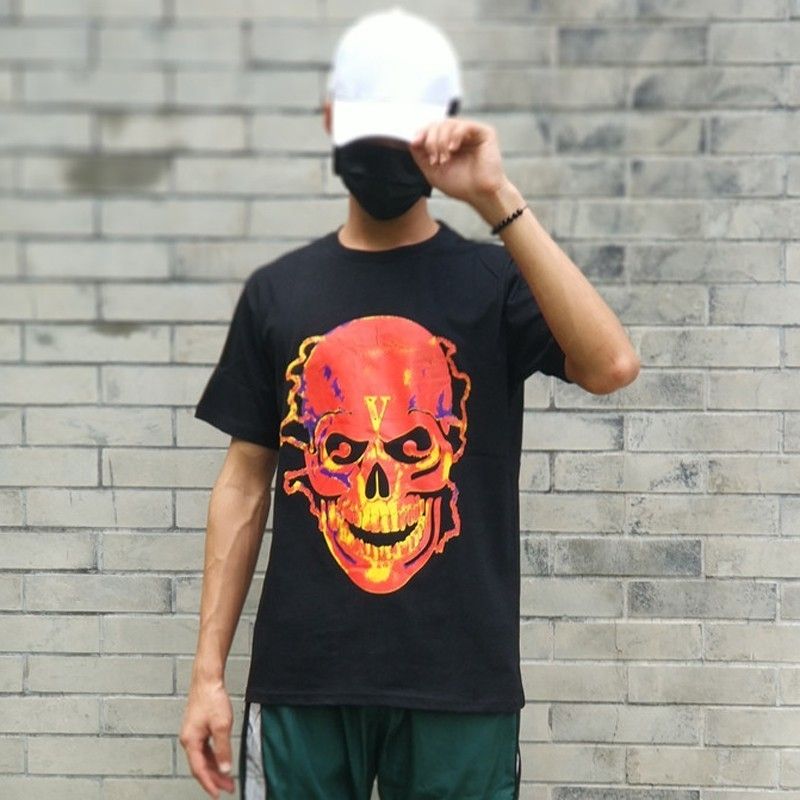 vlone orange skull