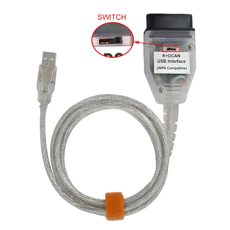 for BMW OBD2 K Dcan USB Diagnostic with Switch INPA EDIABAS DIS SSS NCS Coding