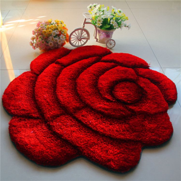 Grosshandel Drop Shipping Rose Blumenform Teppiche Fur Wohnzimmer