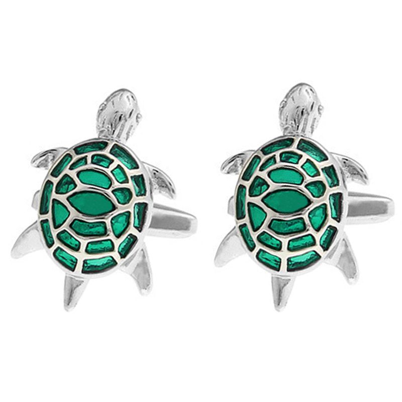 Compre Vagula Alta Calidad Divertido Plateado Verde Pintura De La Tortuga  De La Mancuerna De Boda Clásica Enlace Manguito Hombres De Cufflings 690 A  5,05 € Del Homes4 | DHgate.Com