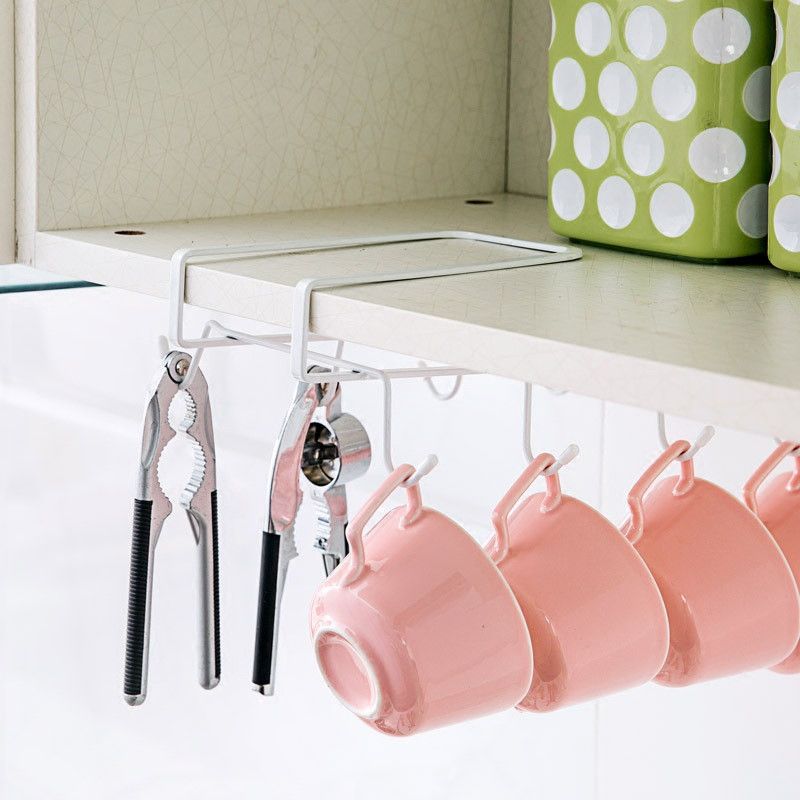 2020 8 Hook Hanging Organizer Rack Mug Storage Holder For Kitchen