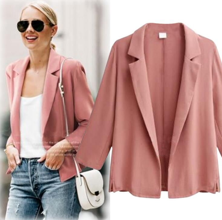 plus size pink blazer