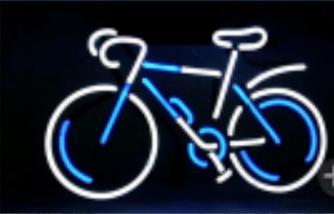 neon blue bike