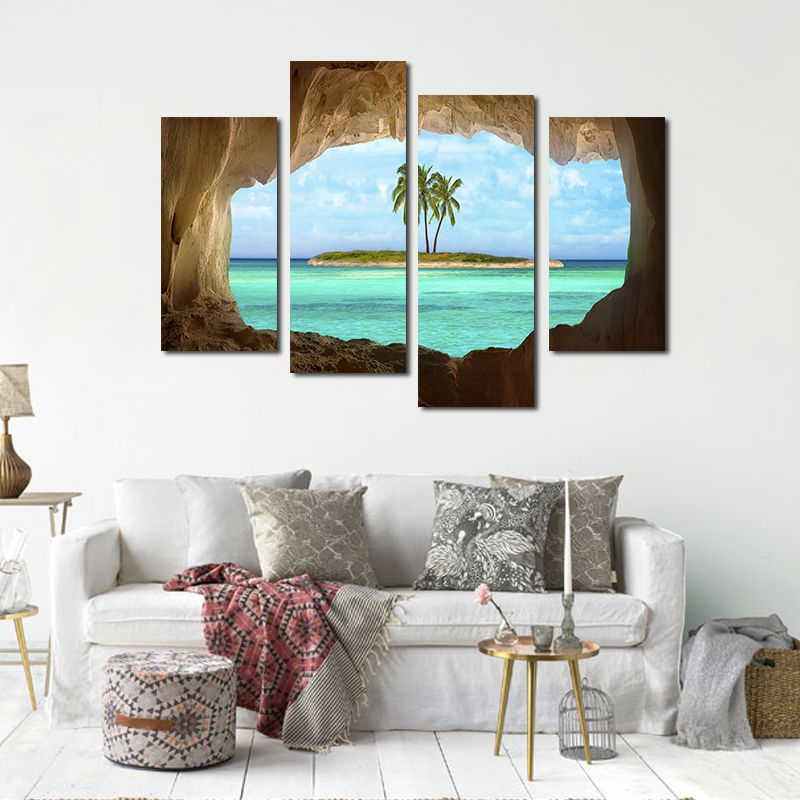 2020 Wall Decor Art Outside The Cave Coconut Tree Unframed Spray Printed Oil Painting On Canvas An Island Pintura From Lvhome09 12 42 Dhgate Com