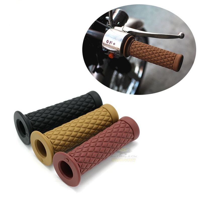 Vino rosso Mubaoyu Manopole Manubrio Moto 7//8 22mm Universale