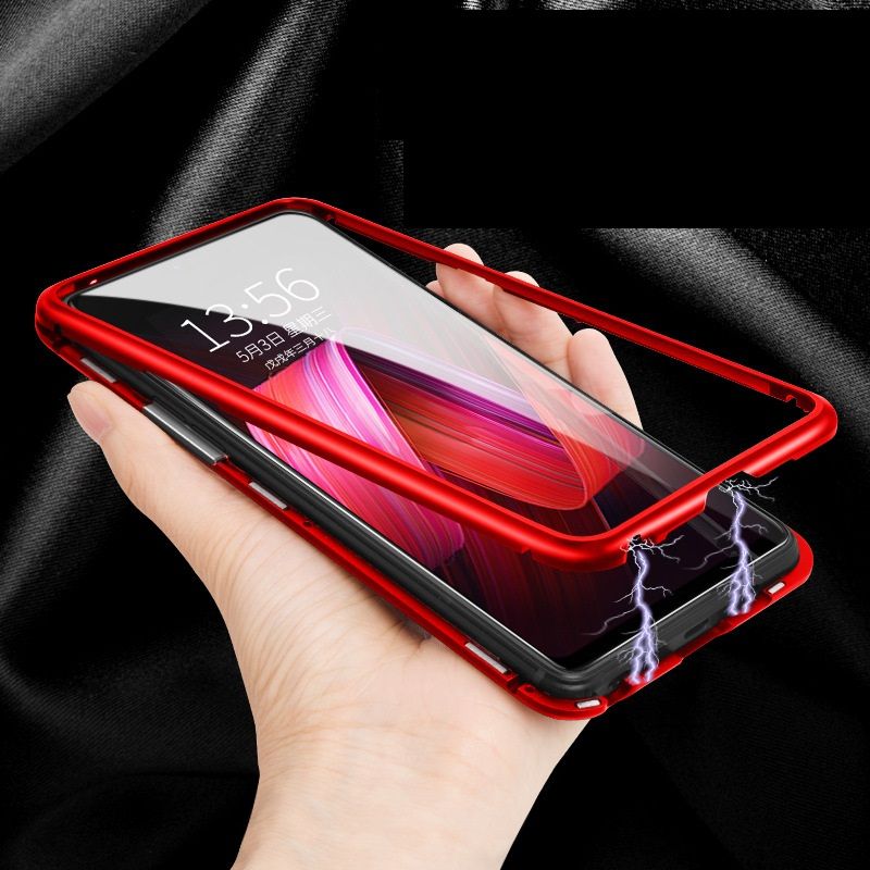 capitán La playa tornado Caja de metal de metal de cristal templado con adsorción magnética para Huawei P20 PRO P20 capitán La playa tornado Caja de metal de metal de cristal templado con adsorción magnética para Huawei P20 PRO P20
