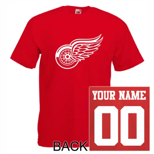 Detroit Red Wings T Shirt JERSEY NHL 